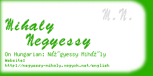 mihaly negyessy business card